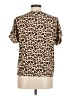 Assorted Brands Animal Print Tan Short Sleeve Blouse Size 6 - photo 2