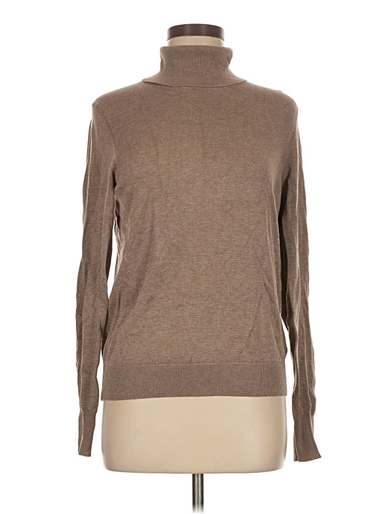 Pre-owned H&m Turtleneck Sweater In Brown