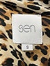 Sen 100% Polyester Animal Print Brown Long Sleeve Blouse Size Sm (1) - photo 7