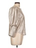 Gracia Metallic Silver 3/4 Sleeve Top Size L - photo 4