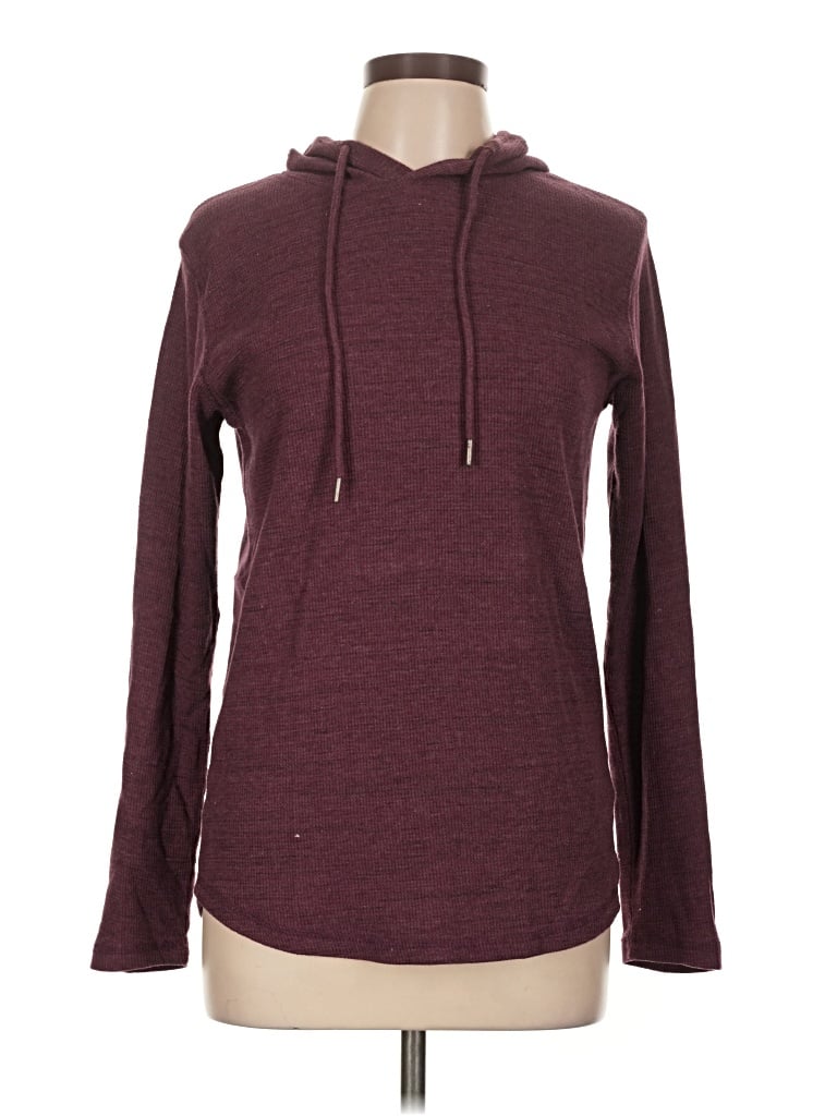 Pre-owned Trademark Fleece Jacket In Burgundy