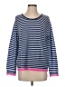 Jumper 100% Cashmere Stripes Blue Cashmere Pullover Sweater Size 3 - photo 1