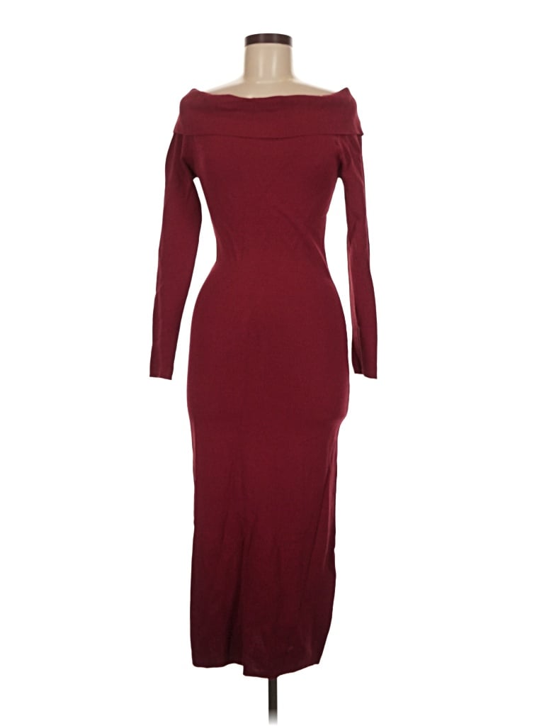 Bardot Casual Dress: Burgundy Dresses - Used - Size Medium