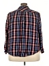 Torrid 100% Rayon Plaid Blue 3/4 Sleeve Button-Down Shirt Size 4X Plus (4) - photo 2