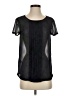 Ann Taylor LOFT 100% Polyester Black Short Sleeve Top Size XS - photo 1