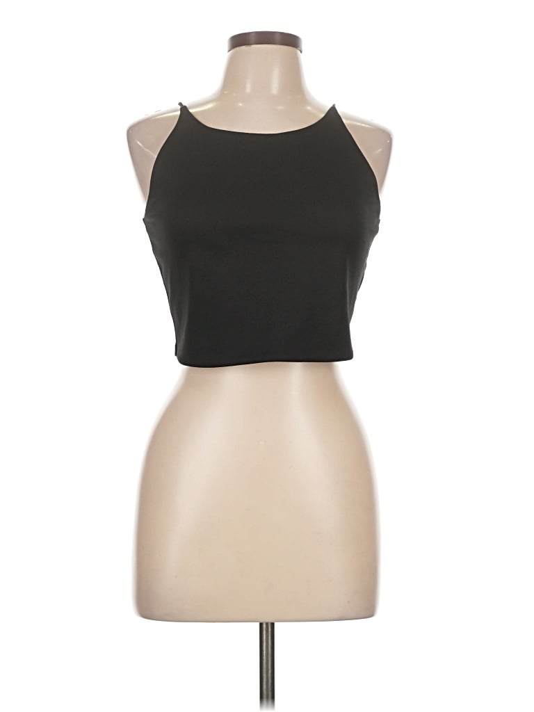 Pre-owned Zara Tank Top Black Halter Neckline Tops