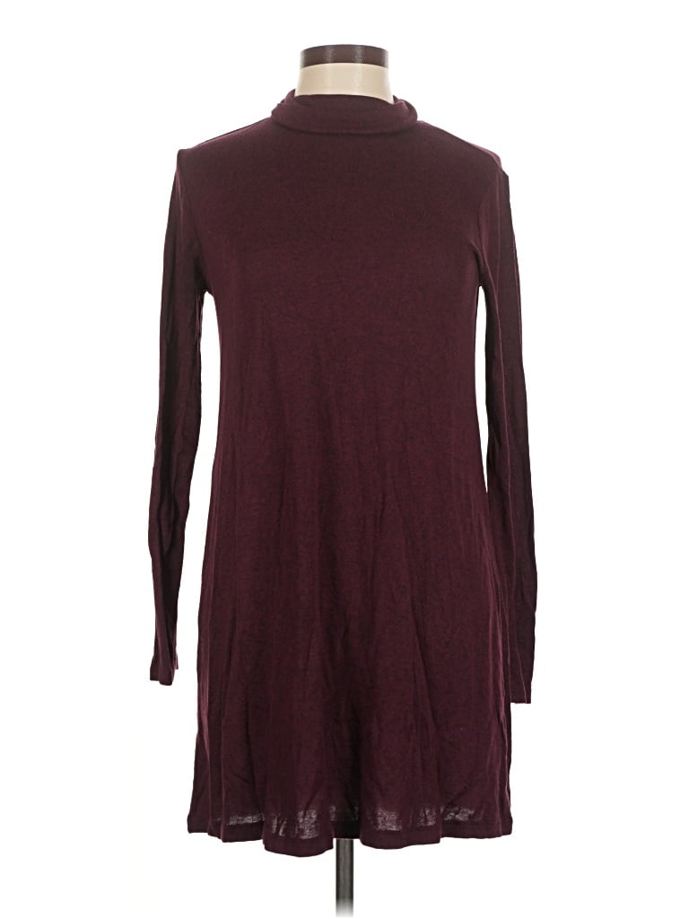 Pre-owned Forever 21 Casual Dress In Burgundy