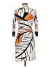 Analili Graphic Orange Cocktail Dress Size L - photo 2