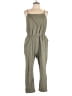 Old Navy 100% Cotton Solid Green Jumpsuit Size L - photo 1