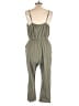 Old Navy 100% Cotton Solid Green Jumpsuit Size L - photo 2
