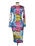 Unbranded Print Blue Casual Dress Size M - photo 2