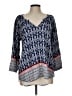 ALC ATLAST CLASSICS 100% Rayon Blue 3/4 Sleeve Blouse Size L - photo 1
