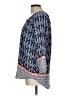 ALC ATLAST CLASSICS 100% Rayon Blue 3/4 Sleeve Blouse Size L - photo 5