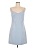 Bebe Solid Blue Casual Dress Size 8 - photo 1