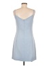 Bebe Solid Blue Casual Dress Size 8 - photo 2