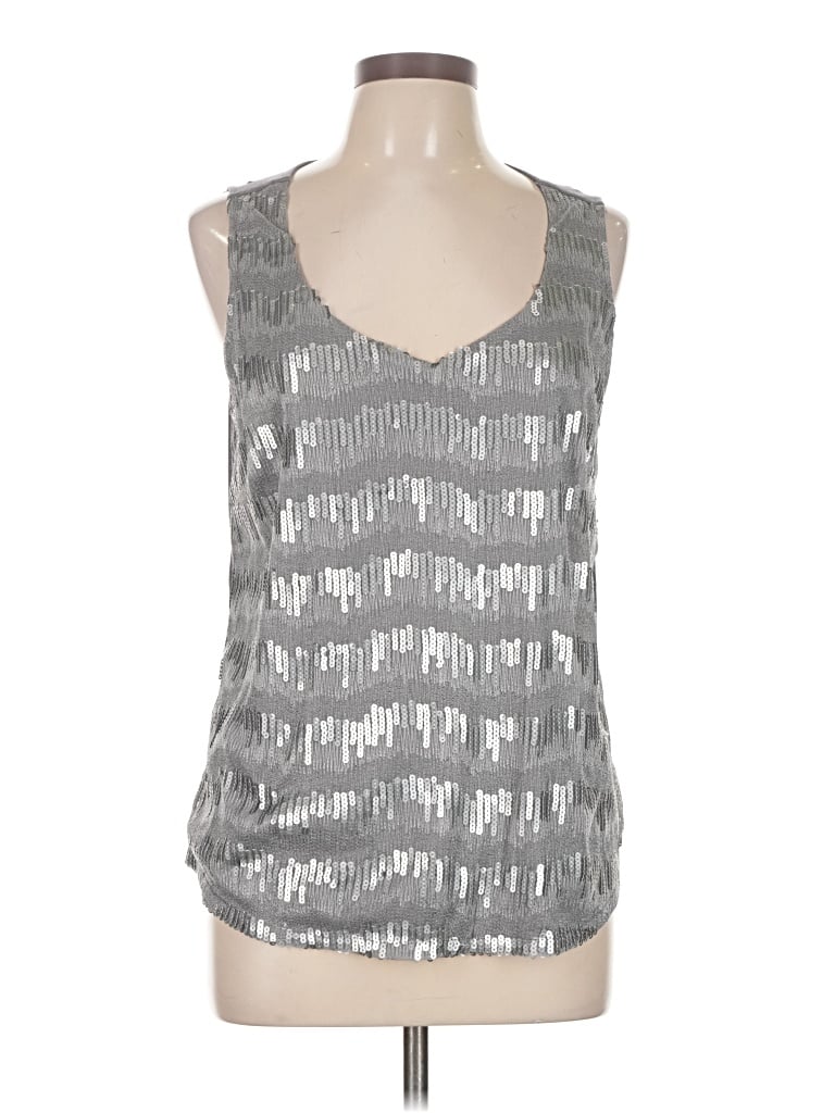 Pre-owned Worthington Sleeveless Top Silver Scoop Neck Tops