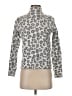 Tahari Animal Print Silver Turtleneck Sweater Size XS - photo 1