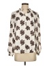 Ann Taylor LOFT 100% Polyester Floral Ivory Long Sleeve Blouse Size XS - photo 1