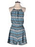 Kimcine 100% Polyester Chevron-herringbone Blue Romper Size L - photo 1