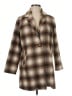 Passion 100% Polyester Plaid Brown Coat Size M - photo 1