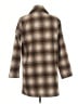 Passion 100% Polyester Plaid Brown Coat Size M - photo 2