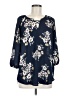 Maurices 100% Polyester Blue 3/4 Sleeve Blouse Size M - photo 1