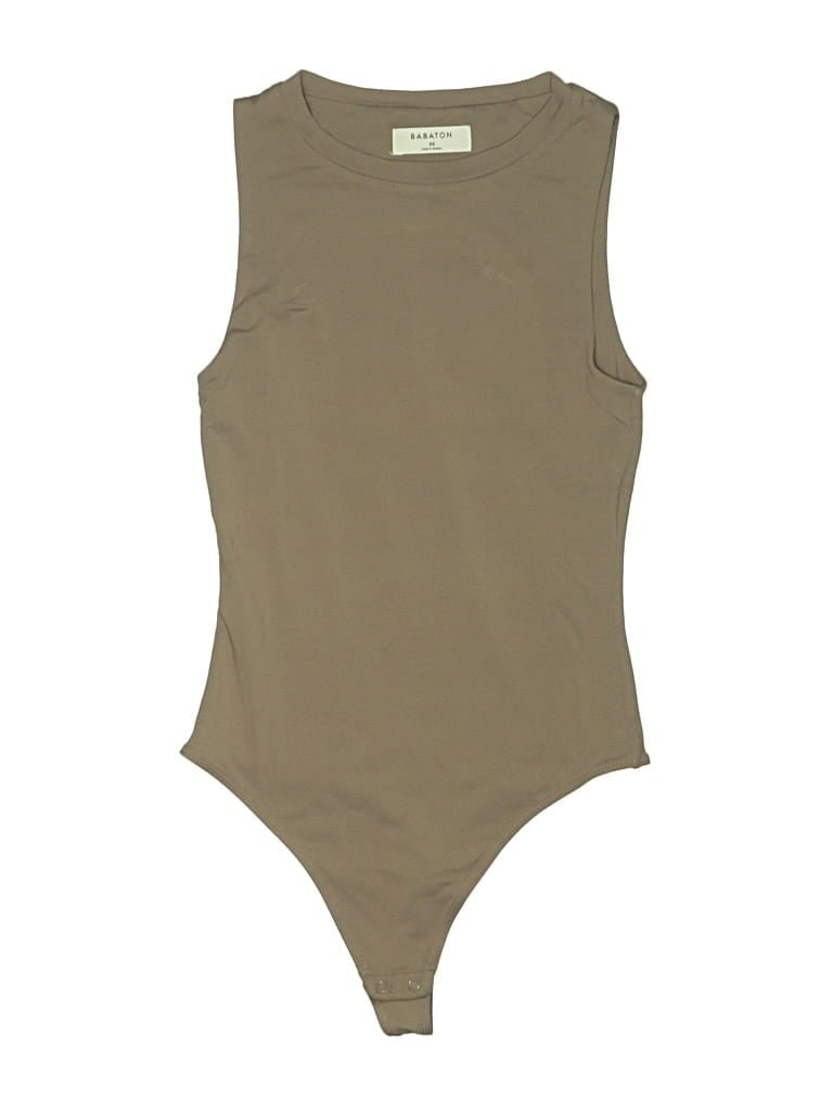 Pre-owned Babaton Bodysuit In Tan