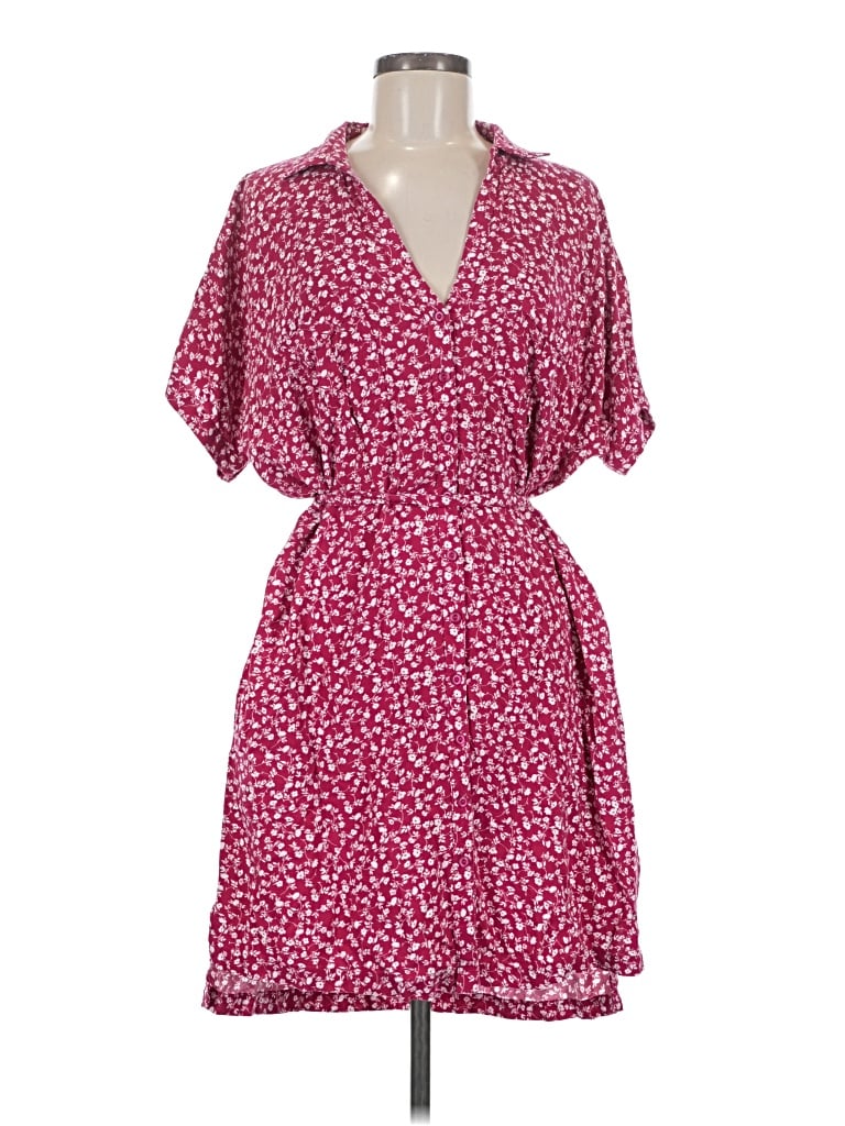Pre-owned Assorted Brands Casual Dress In Burgundy
