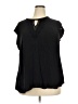 Pale Sky Black Short Sleeve Top Size 2X - photo 1