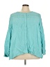 Lane Bryant 100% Rayon Teal Long Sleeve Blouse Size 28 - photo 1