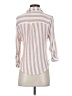 Vixbe 100% Rayon Stripes Pink 3/4 Sleeve Button-Down Shirt Size S - photo 2