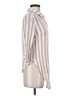 Vixbe 100% Rayon Stripes Pink 3/4 Sleeve Button-Down Shirt Size S - photo 4