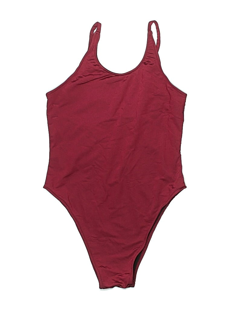 Pre-owned Assorted Brands One Piece Swimsuit In Burgundy
