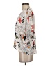 Parker 100% Polyester Floral Multi Color Gray 3/4 Sleeve Blouse Size XS - photo 5