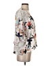 Parker 100% Polyester Floral Multi Color Gray 3/4 Sleeve Blouse Size XS - photo 4