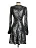 Aqua Metallic Silver Cocktail Dress Size S - photo 2