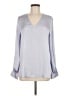Banana Republic 100% Polyester Silver Long Sleeve Blouse Size M - photo 1