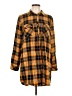 Billy T Plaid Orange Long Sleeve Button-Down Shirt Size L - photo 1