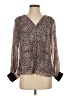 Hale Bob 100% Viscose Animal Print Brown 3/4 Sleeve Blouse Size M - photo 1