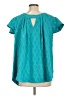 Fortune + Ivy 100% Polyester Teal Short Sleeve Blouse Size 1X - photo 2