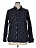 Gap Outlet 100% Cotton Polka Dots Blue Long Sleeve Button-Down Shirt Size XL - photo 1