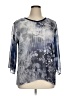Christopher & Banks 100% Polyester Gray 3/4 Sleeve Blouse Size XL - photo 1