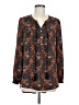 DR2 100% Polyester Floral Black Long Sleeve Blouse Size M - photo 1