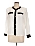 Impressions 100% Polyester Color Block Ivory 3/4 Sleeve Blouse Size 10 - photo 1