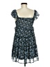 Miami 100% Polyester Floral Blue Cocktail Dress Size M - photo 2