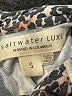 Saltwater LUXE Animal Print Silver Pullover Sweater Size S - photo 7