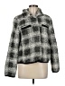 Dylan 100% Polyester Plaid Gray Faux Fur Jacket Size M - photo 1