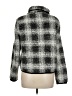 Dylan 100% Polyester Plaid Gray Faux Fur Jacket Size M - photo 2