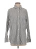OUTERKNOWN 100% Cotton Chevron-herringbone Gray Long Sleeve Button-Down Shirt Size M - photo 1