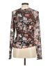 Assorted Brands Floral Brown Long Sleeve Blouse Size M - photo 2